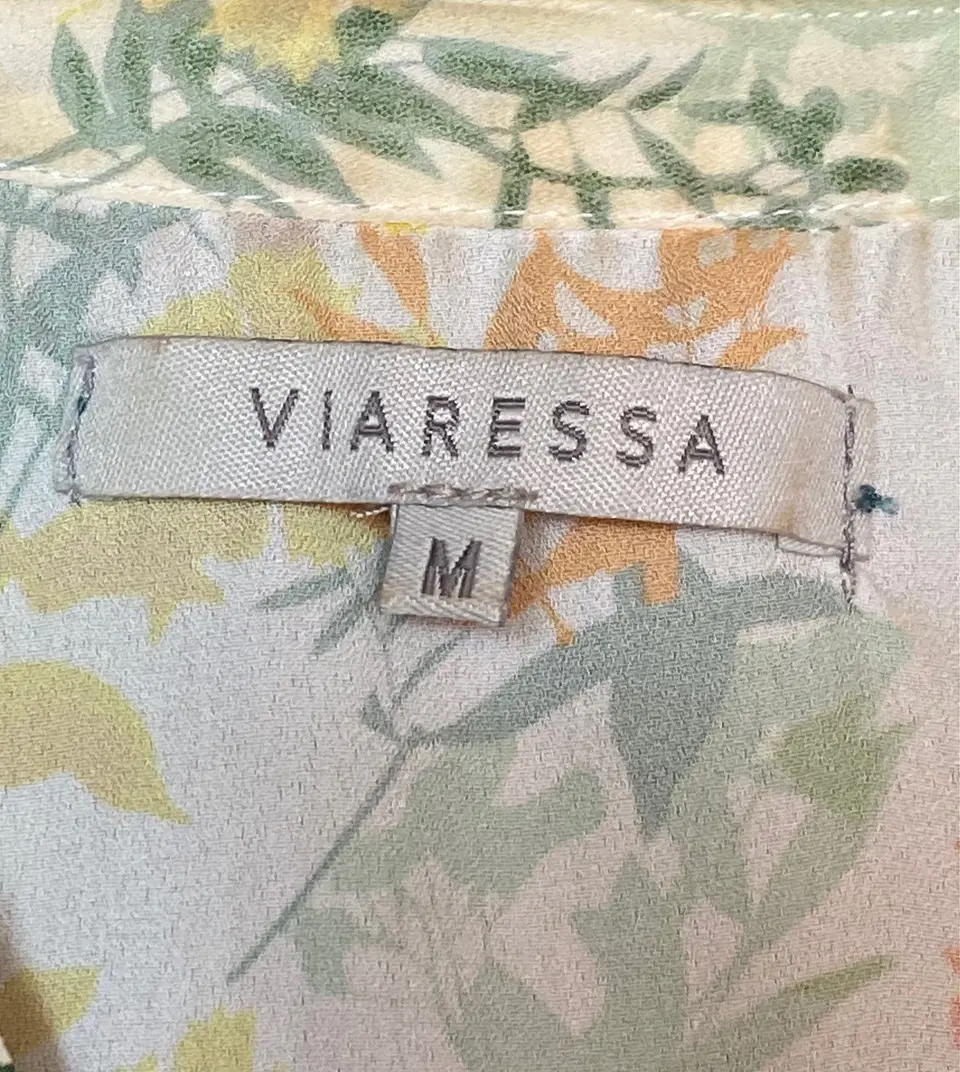 Blusa Estampada Flores Manga Corta Víaressa - Talla M 6
