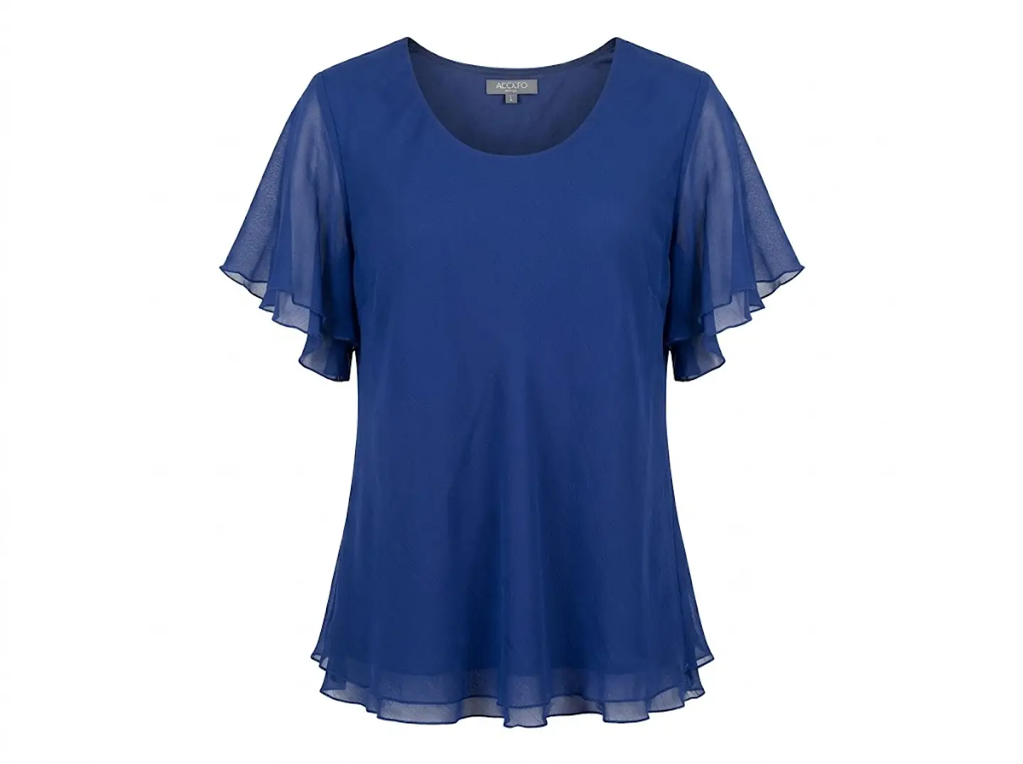 Blusa Elegante Azul Rey Adolfo Classic - Talla L 1