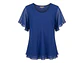 Blusa Elegante Azul Rey Adolfo Classic - Talla L - Miniatura 1