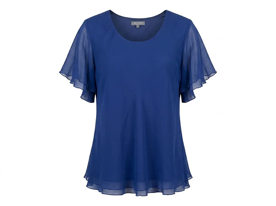 Blusa Elegante Azul Rey Adolfo Classic - Talla L 1