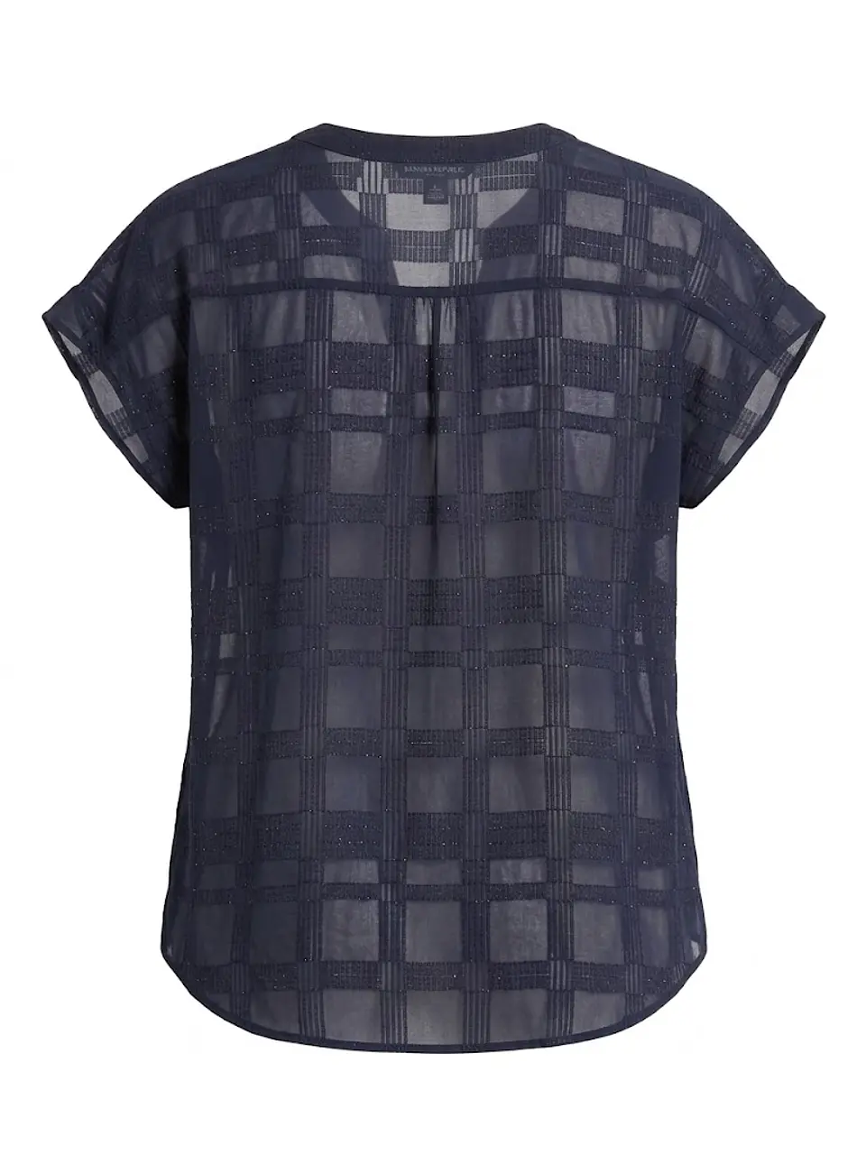 Blusa Azul Marino Texturada Banana Republic - Talla S 2