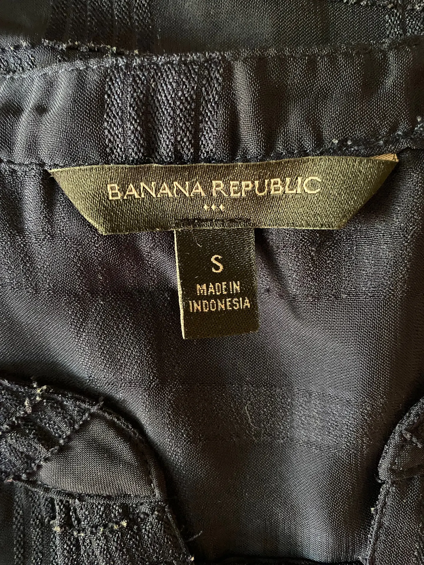 Blusa Azul Marino Texturada Banana Republic - Talla S 6