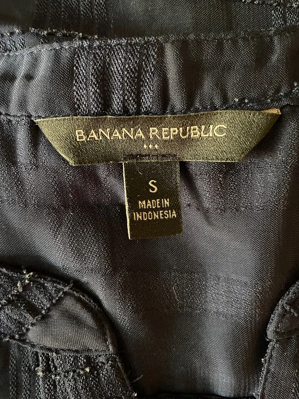 Blusa Azul Marino Texturada Banana Republic - Talla S 6