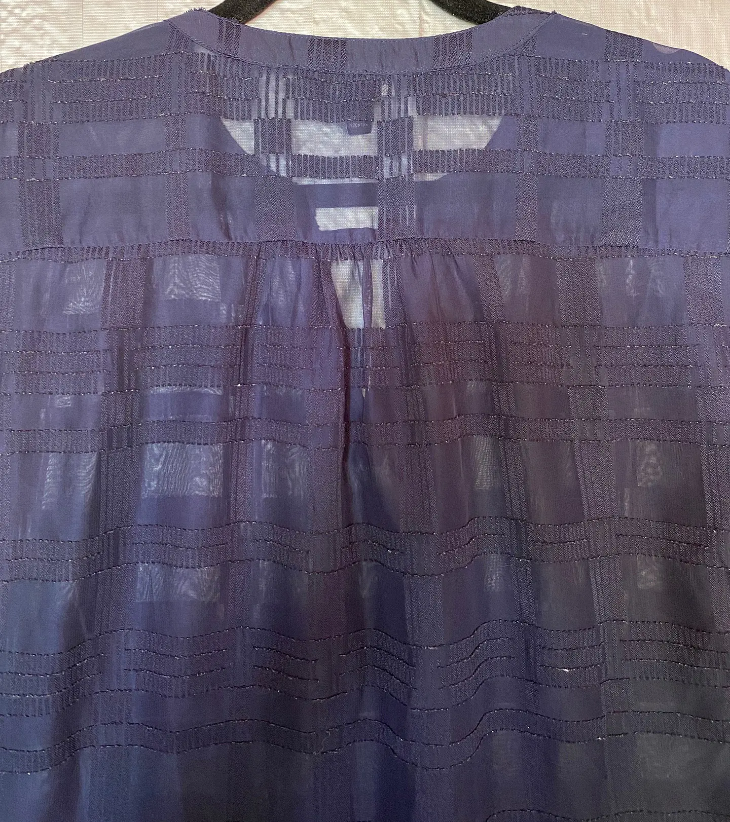 Blusa Azul Marino Texturada Banana Republic - Talla S 8