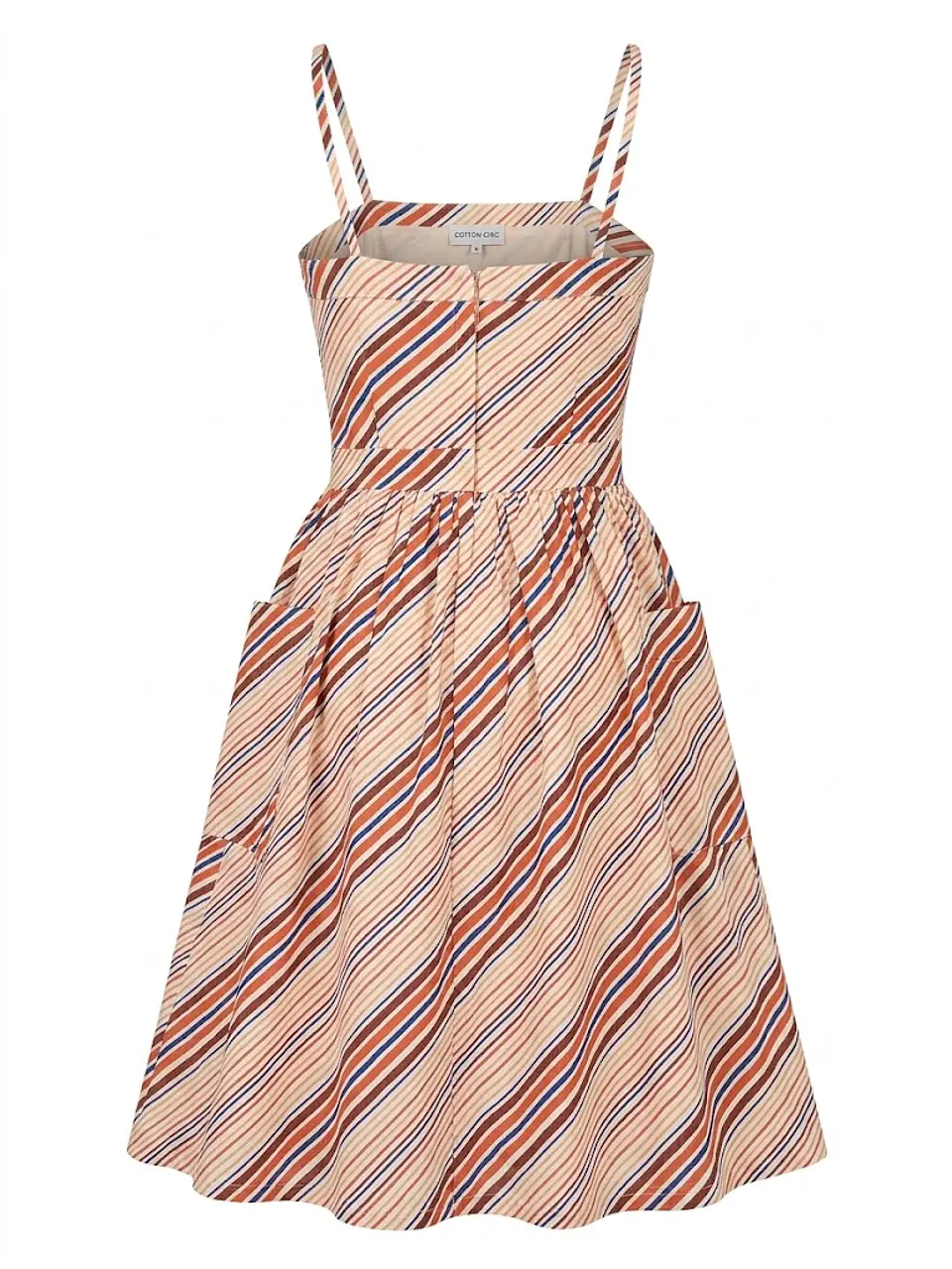 Vestido Midi Estampado Rayas Multicolor EV Fashions - Talla 8 / S 2