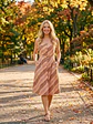 Vestido Midi Estampado Rayas Multicolor EV Fashions - Talla 8 / S - Miniatura 3