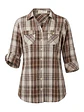Blusa Cuadrillé Marrón y Beige - Talla 8/10 - M - Miniatura 1