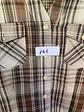 Blusa Cuadrillé Marrón y Beige - Talla 8/10 - M - Miniatura 10