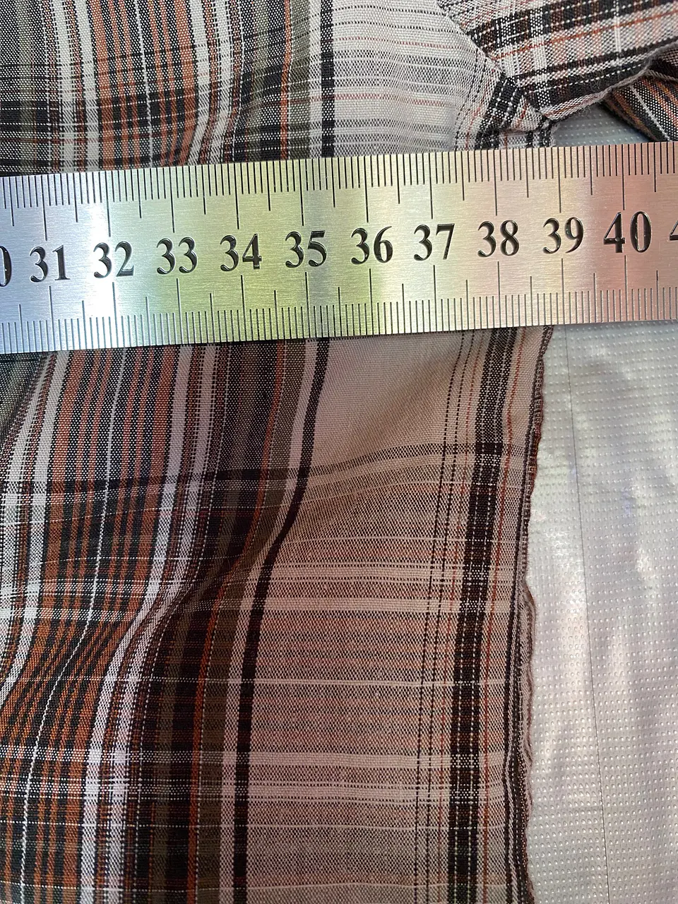 Blusa Cuadrillé Marrón y Beige - Talla 8/10 - M 9