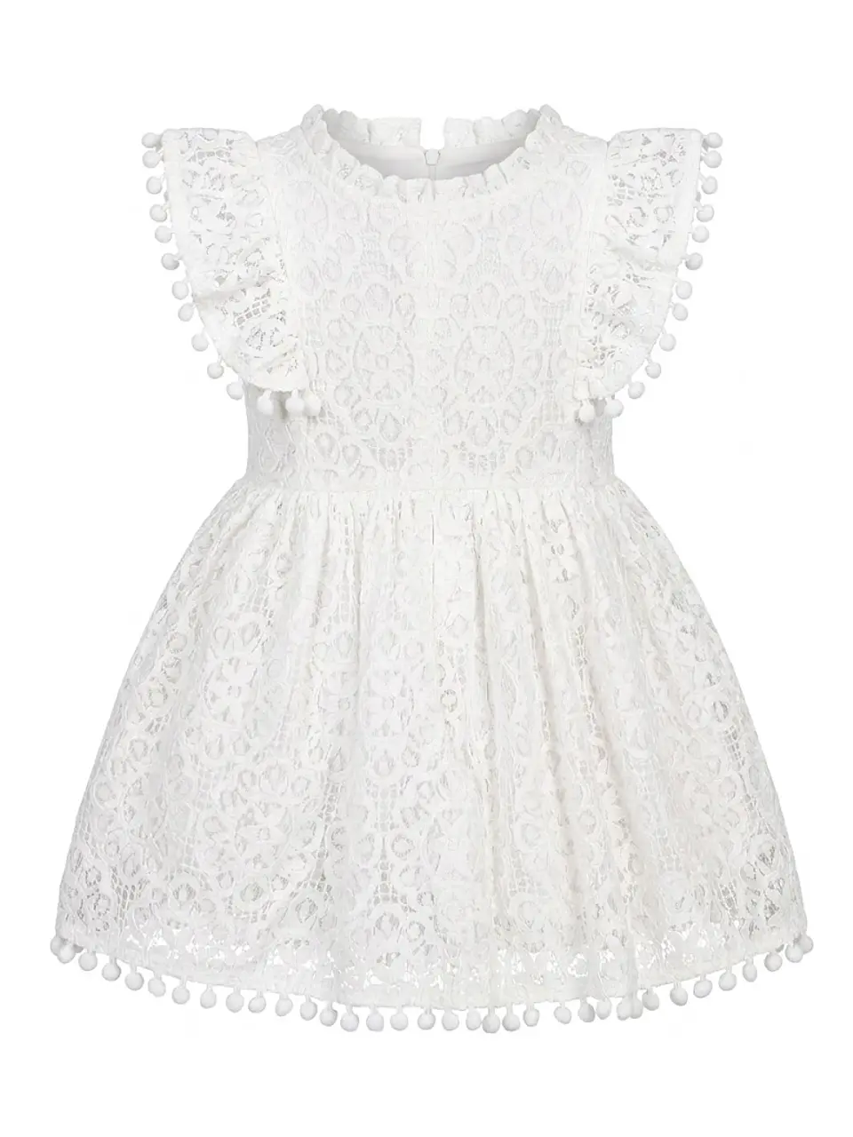 Vestido Blanco Broderie Bebe Pat Pat Ceremonias Talla 6 / 9 Meses 1