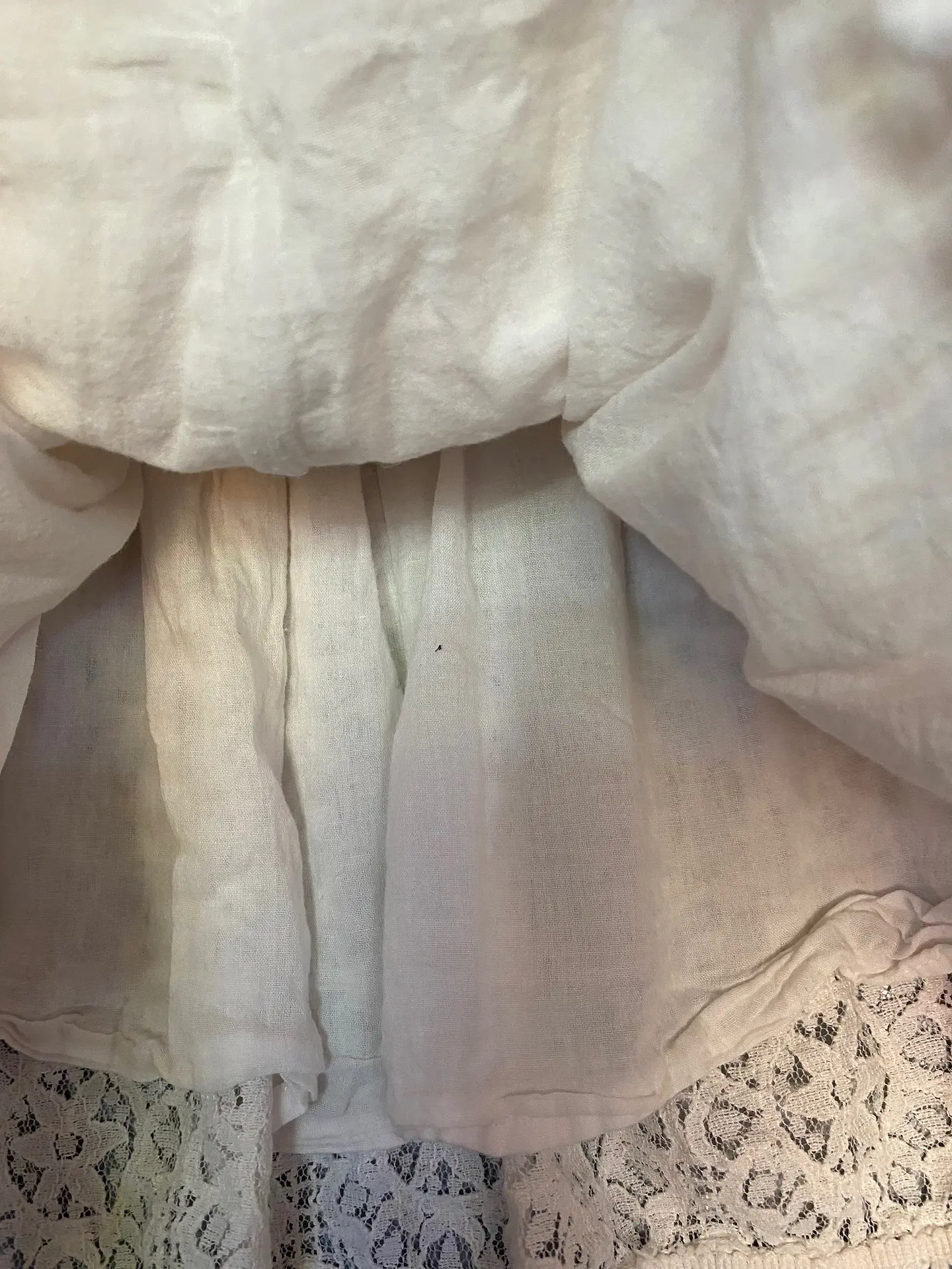 Vestido Blanco Broderie Bebe Pat Pat Ceremonias Talla 6 / 9 Meses 12