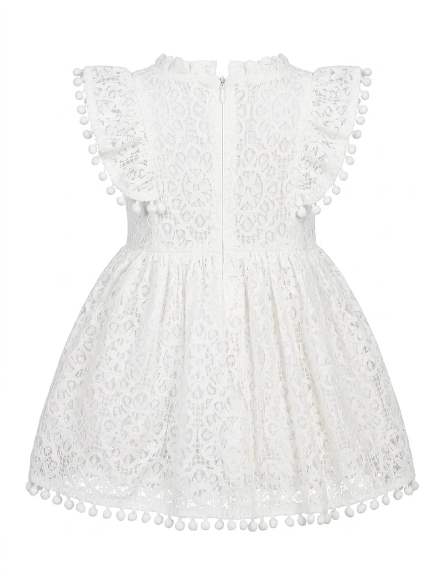 Vestido Blanco Broderie Bebe Pat Pat Ceremonias Talla 6 / 9 Meses 2