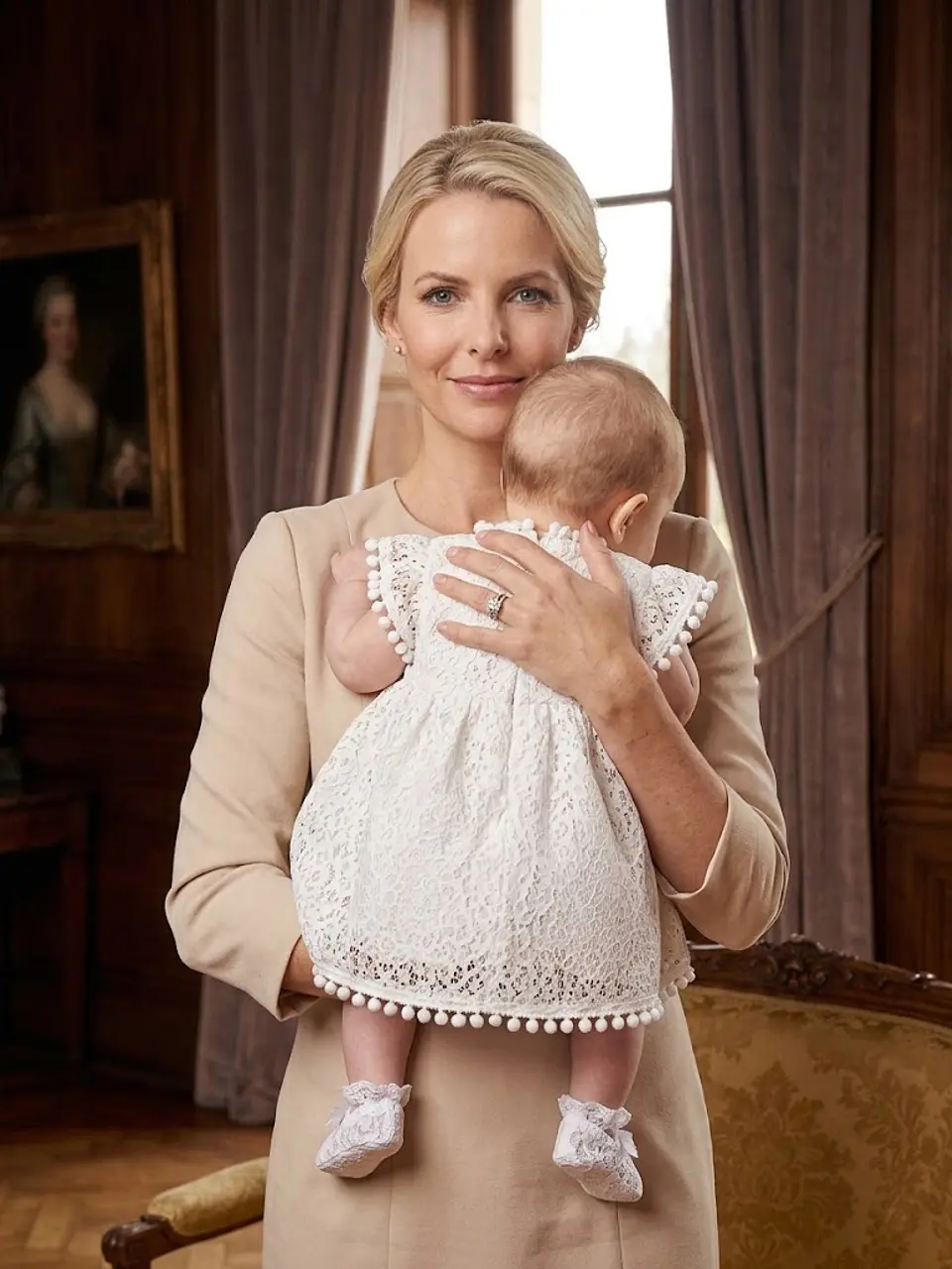 Vestido Blanco Broderie Bebe Pat Pat Ceremonias Talla 6 / 9 Meses 5
