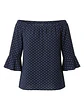 Blusa Estampada Azul Cacharel cuello bote- Talla S - Miniatura 2