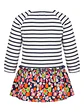 Vestido Infantil Rayado con Flores OshKosh - Talla 12 Meses - Miniatura 2