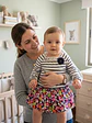 Vestido Infantil Rayado con Flores OshKosh - Talla 12 Meses - Miniatura 4
