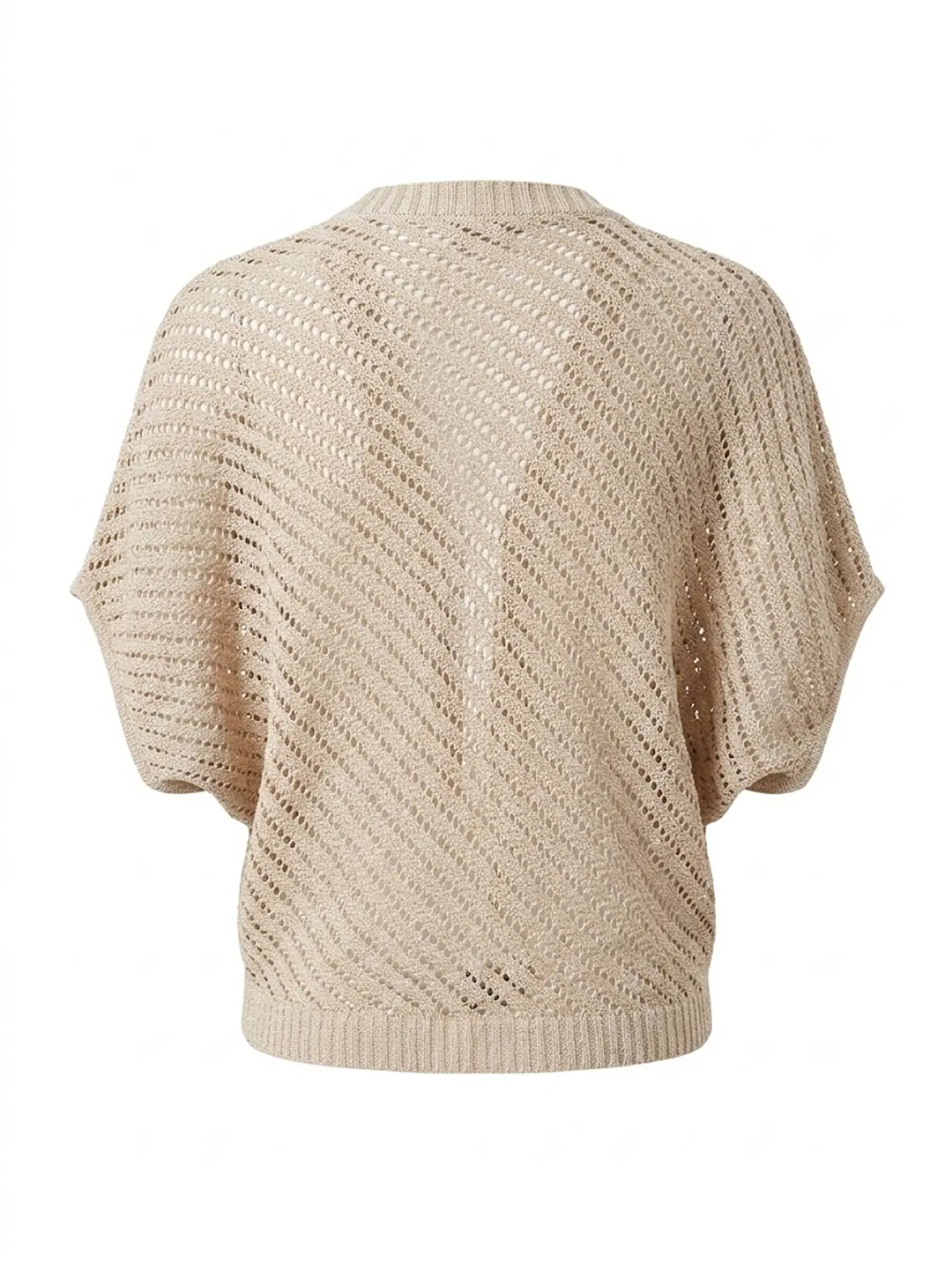 Cardigan Tapado Tipo Torera Tejido Beige Talla M 2