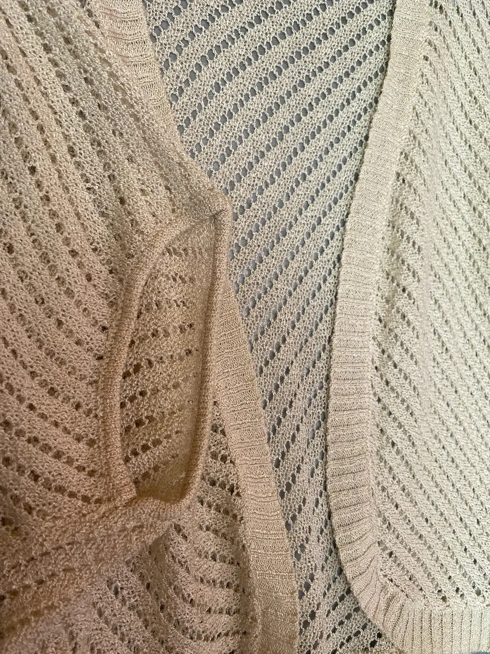 Cardigan Tapado Tipo Torera Tejido Beige Talla M 6