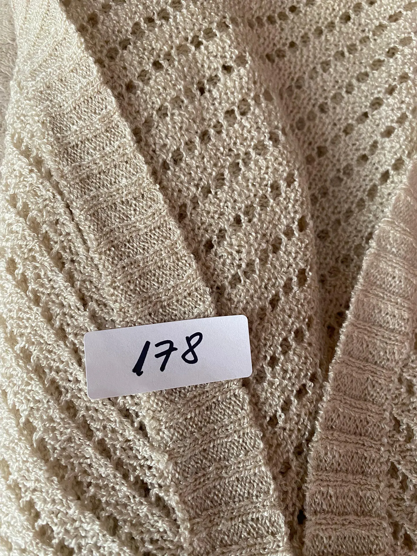 Cardigan Tapado Tipo Torera Tejido Beige Talla M 11