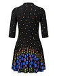 Vestido Maritza Gomez Negro Estampado Lunares Manga 3/4 - Talla S - Miniatura 2
