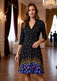 Vestido Maritza Gomez Negro Estampado Lunares Manga 3/4 - Talla S - Miniatura 3