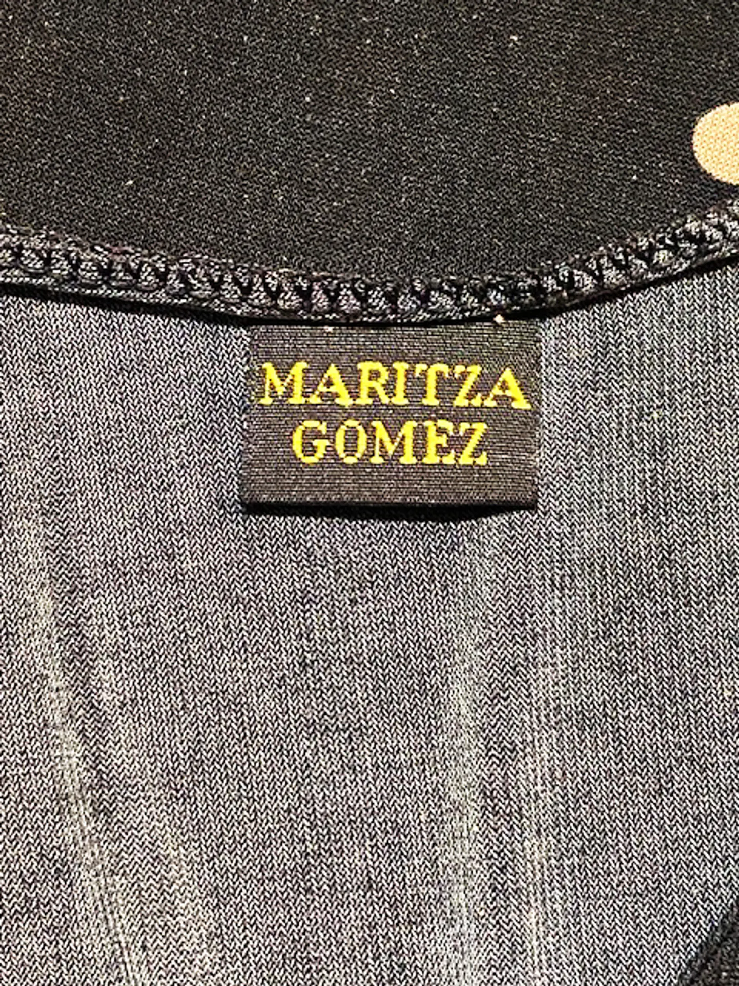 Vestido Maritza Gomez Negro Estampado Lunares Manga 3/4 - Talla S 6