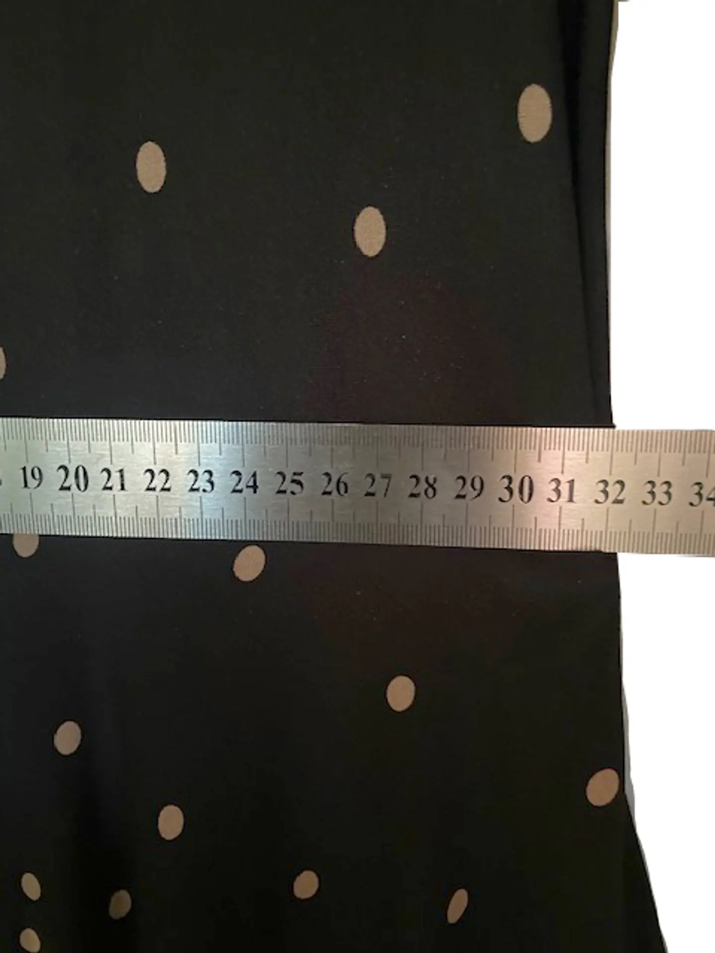 Vestido Maritza Gomez Negro Estampado Lunares Manga 3/4 - Talla S 14