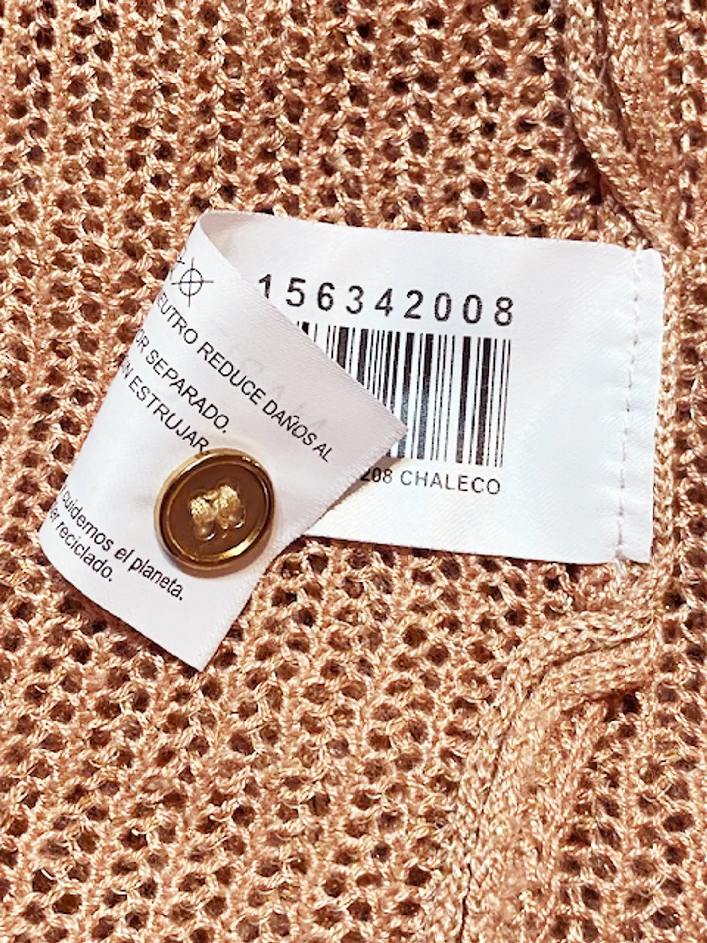 Cardigan Chaleco Marittimo Tejido Brillante Talla S 9