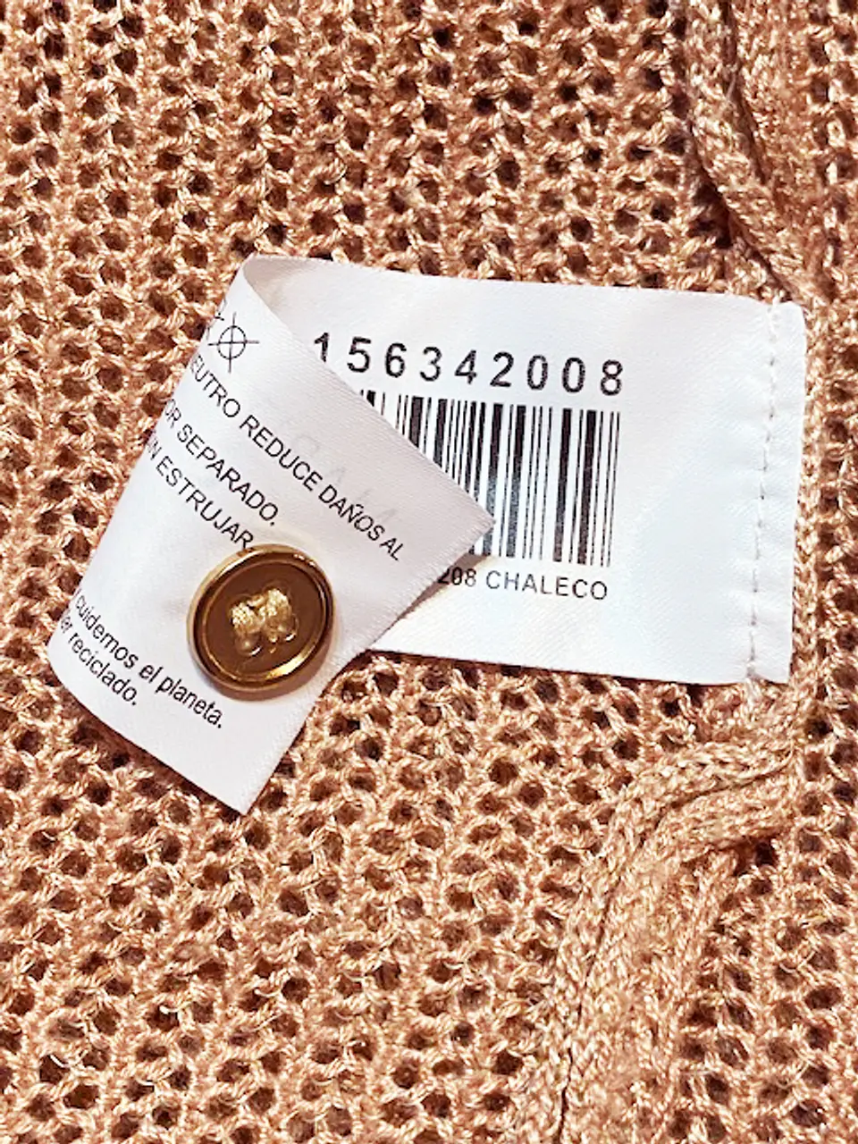 Cardigan Chaleco Marittimo Tejido Brillante Talla S 9