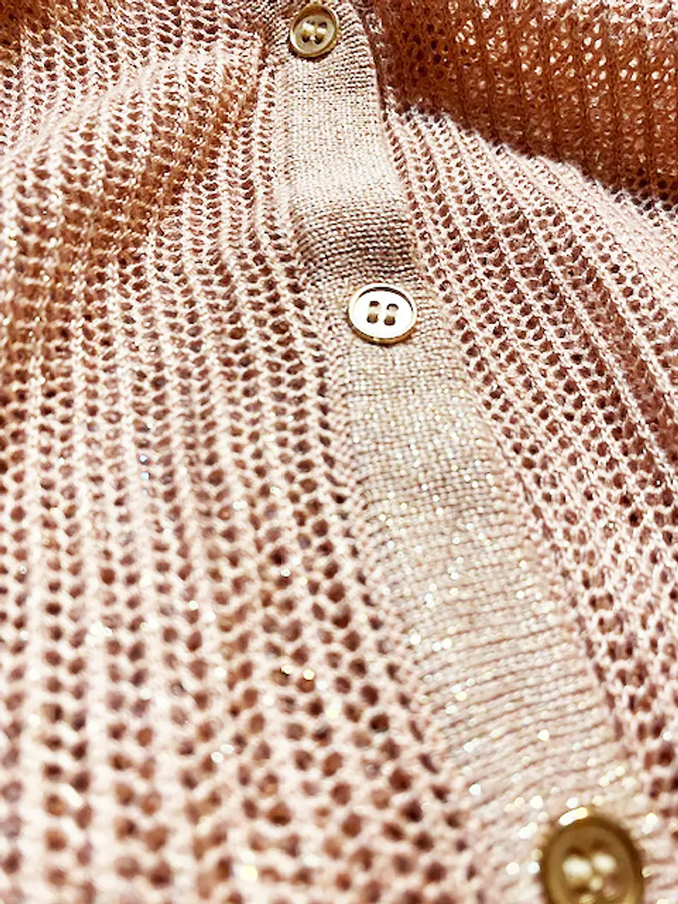 Cardigan Chaleco Marittimo Tejido Brillante Talla S 7