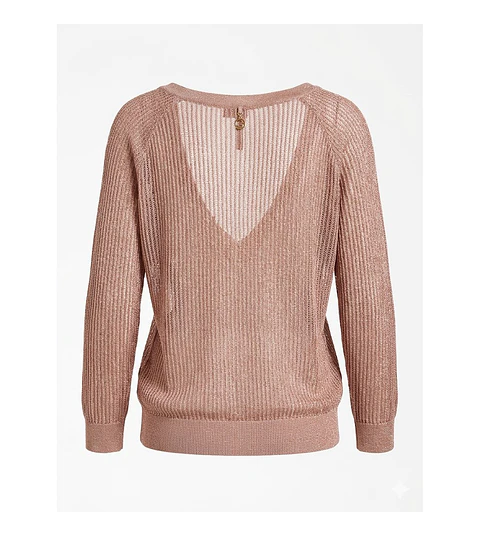 Cardigan Chaleco Marittimo Tejido Brillante Talla S