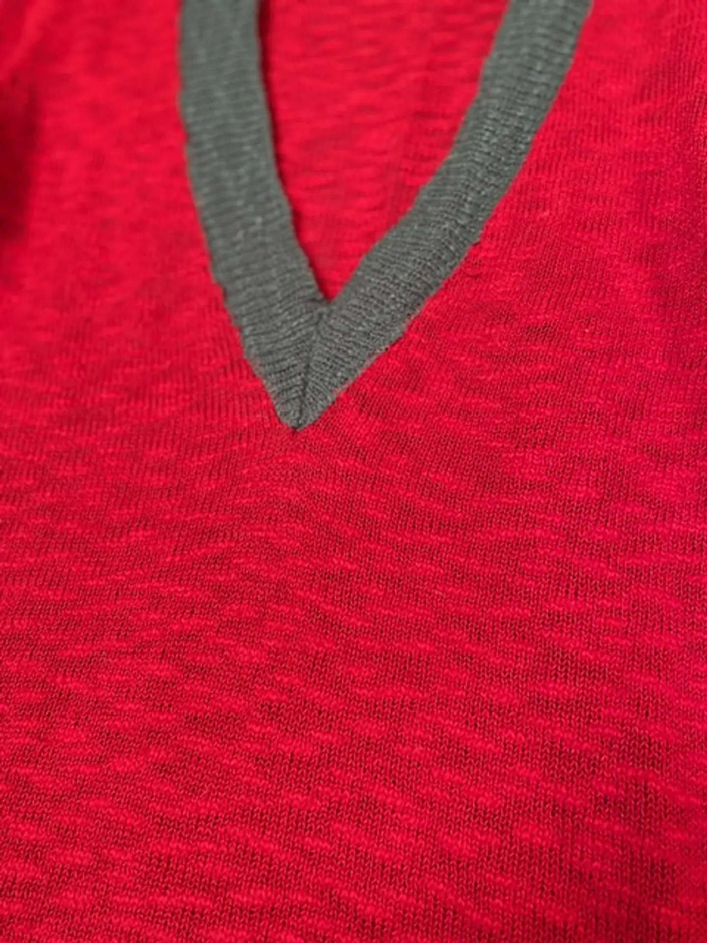 Skunkfunk Suéter Rojo Talla S/M - Jersey Tejido de Mujer con Cuello en V 7