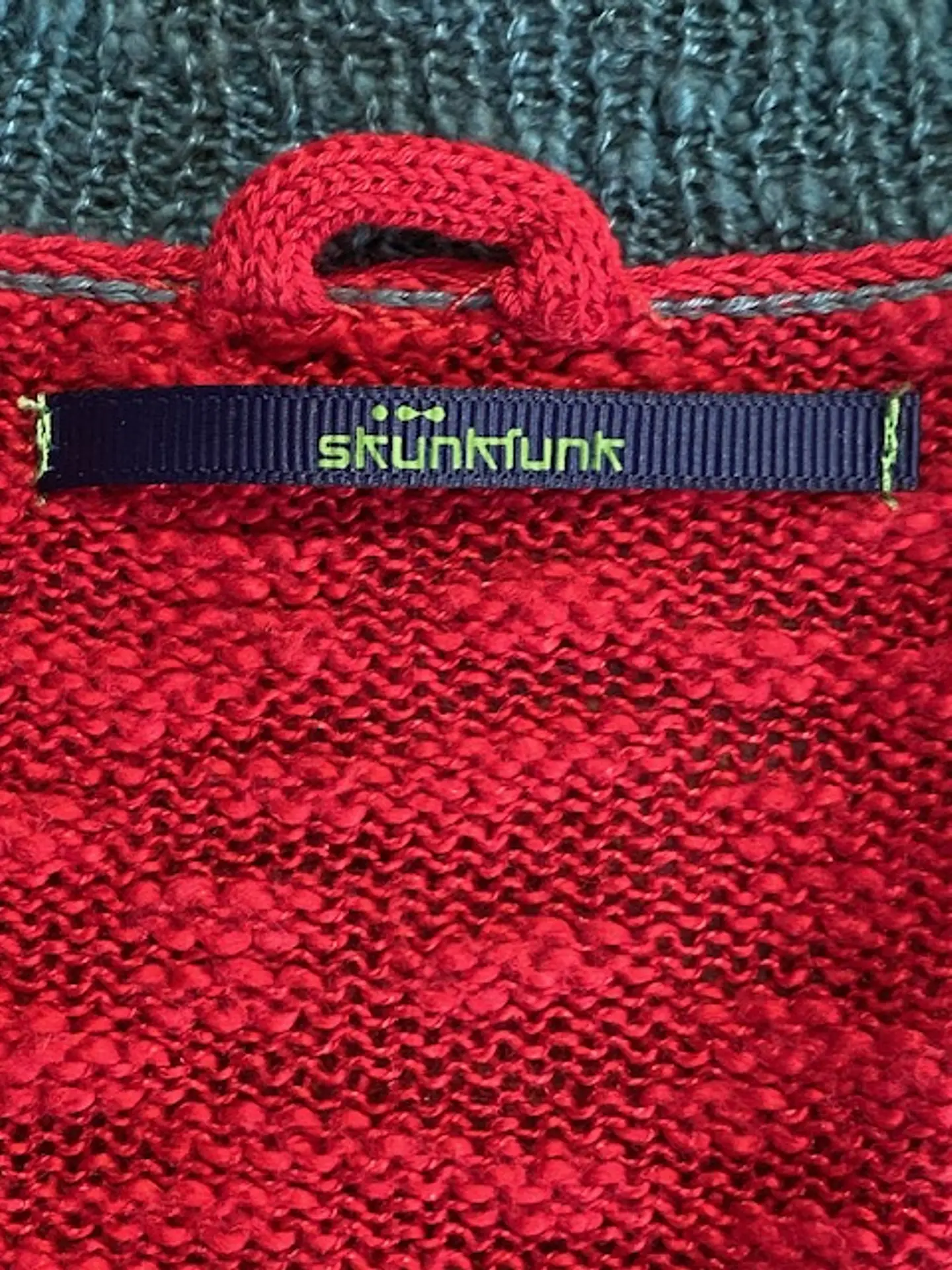 Skunkfunk Suéter Rojo Talla S/M - Jersey Tejido de Mujer con Cuello en V 6
