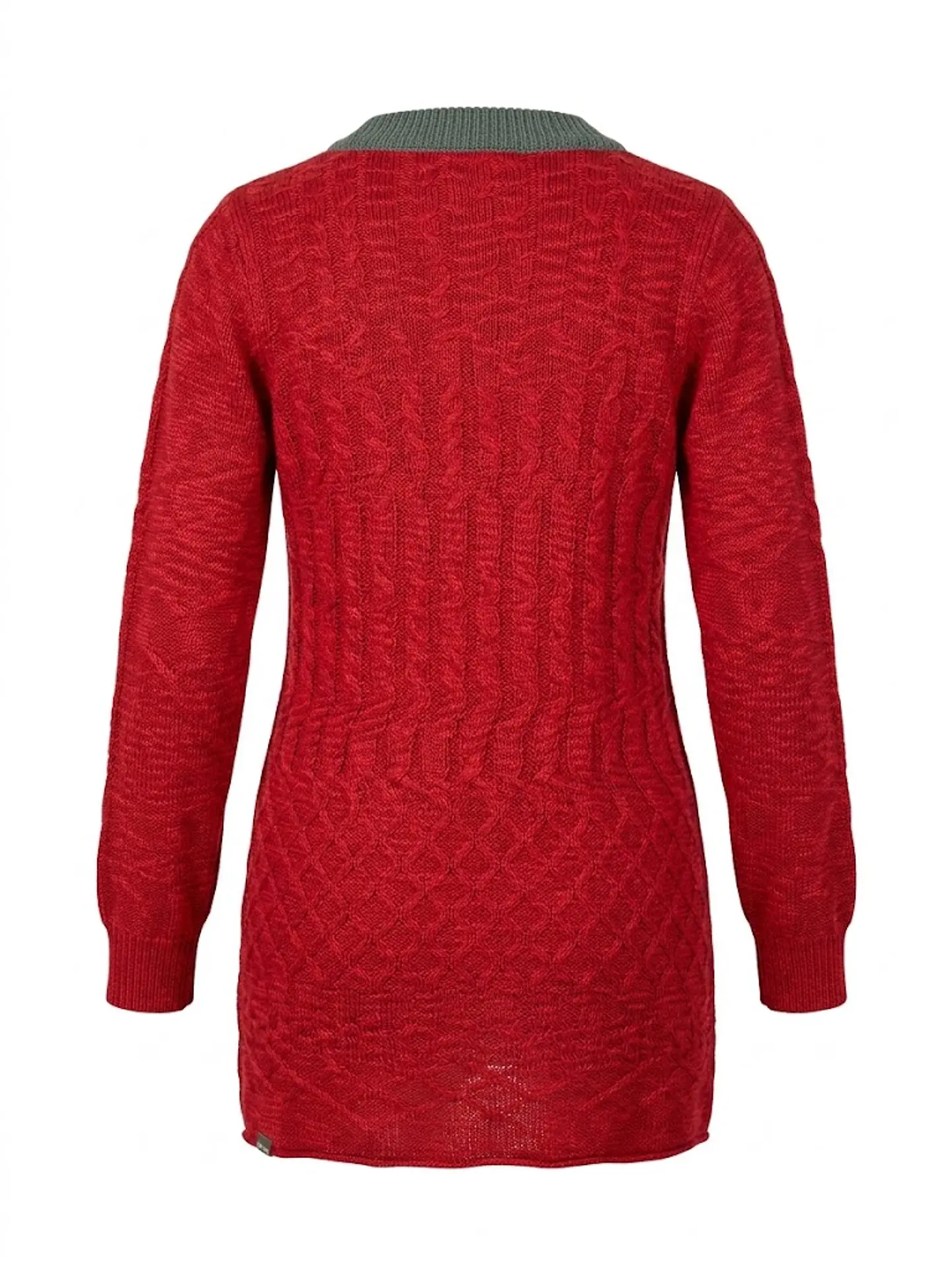 Skunkfunk Suéter Rojo Talla S/M - Jersey Tejido de Mujer con Cuello en V 2