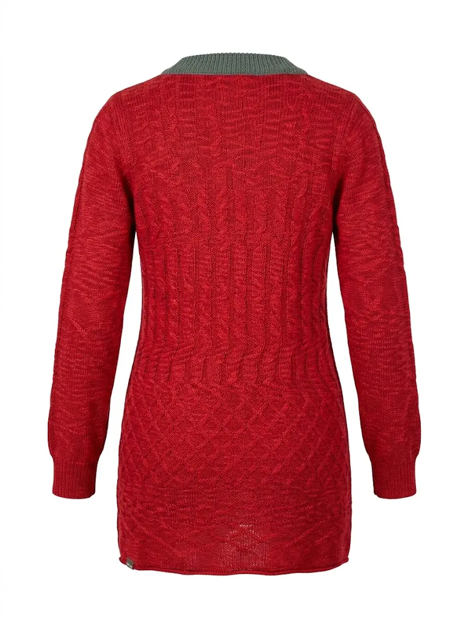 Skunkfunk Suéter Rojo Talla S/M - Jersey Tejido de Mujer con Cuello en V 2