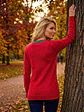 Skunkfunk Suéter Rojo Talla S/M - Jersey Tejido de Mujer con Cuello en V - Miniatura 5