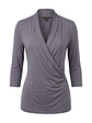 Banana Republic Blusa Gris Talla M - Top Cruzado de Mujer Manga 3/4 - Miniatura 1
