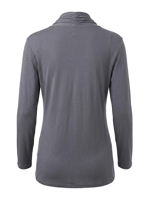 Banana Republic Blusa Gris Talla M - Top Cruzado de Mujer Manga 3/4
