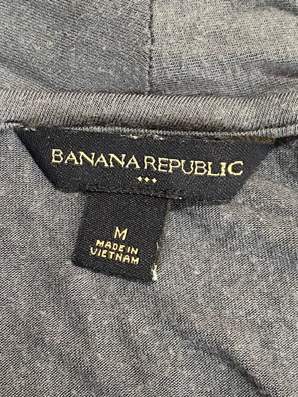 Banana Republic Blusa Gris Talla M - Top Cruzado de Mujer Manga 3/4 6