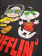 Peanuts Polera Negra Talla L / 13-14 - Polera Estampada de Niño Snoopy - Miniatura 8