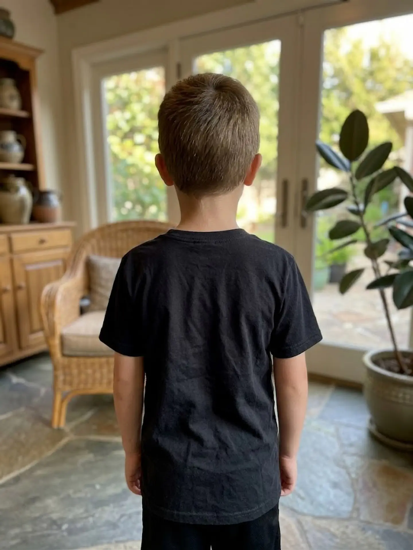 Peanuts Polera Negra Talla L / 13-14 - Polera Estampada de Niño Snoopy 4