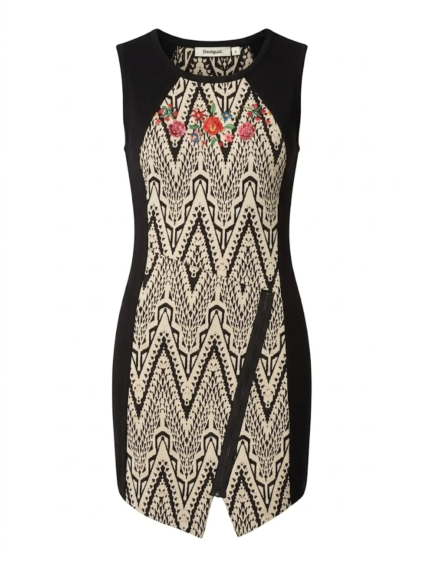 Desigual Vestido Talla 36 - Vestido Corto Diseño Patchwork Mujer  1