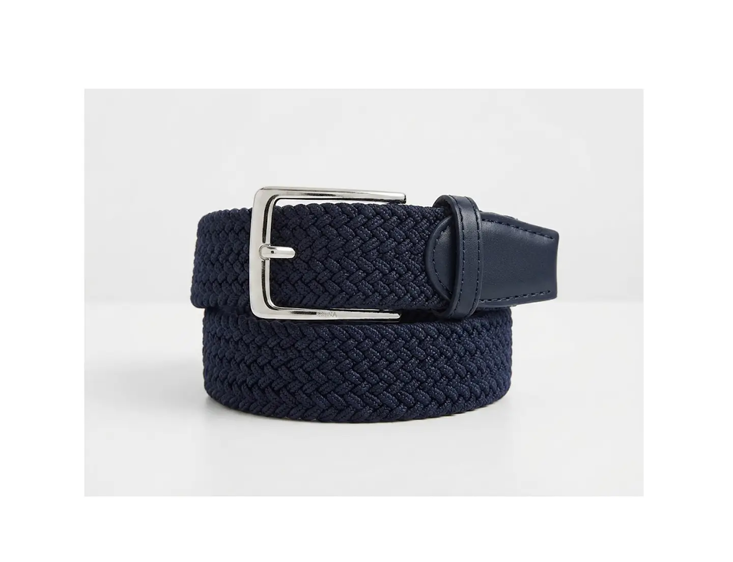 Cinturón Hombre Trenzado Elasticado Azul Marino 126cm. 2