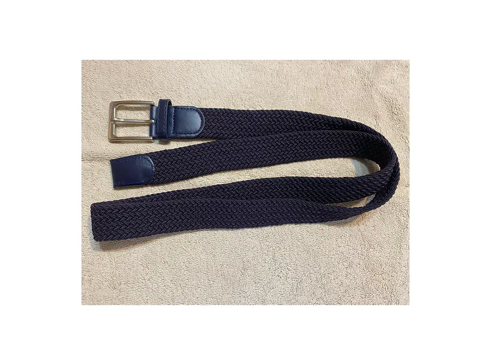 Cinturón Hombre Trenzado Elasticado Azul Marino 126cm. 7