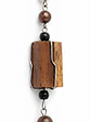 Collar Exclusivo - Combinación Madera, Nácar y Cuero Sintético - Miniatura 5
