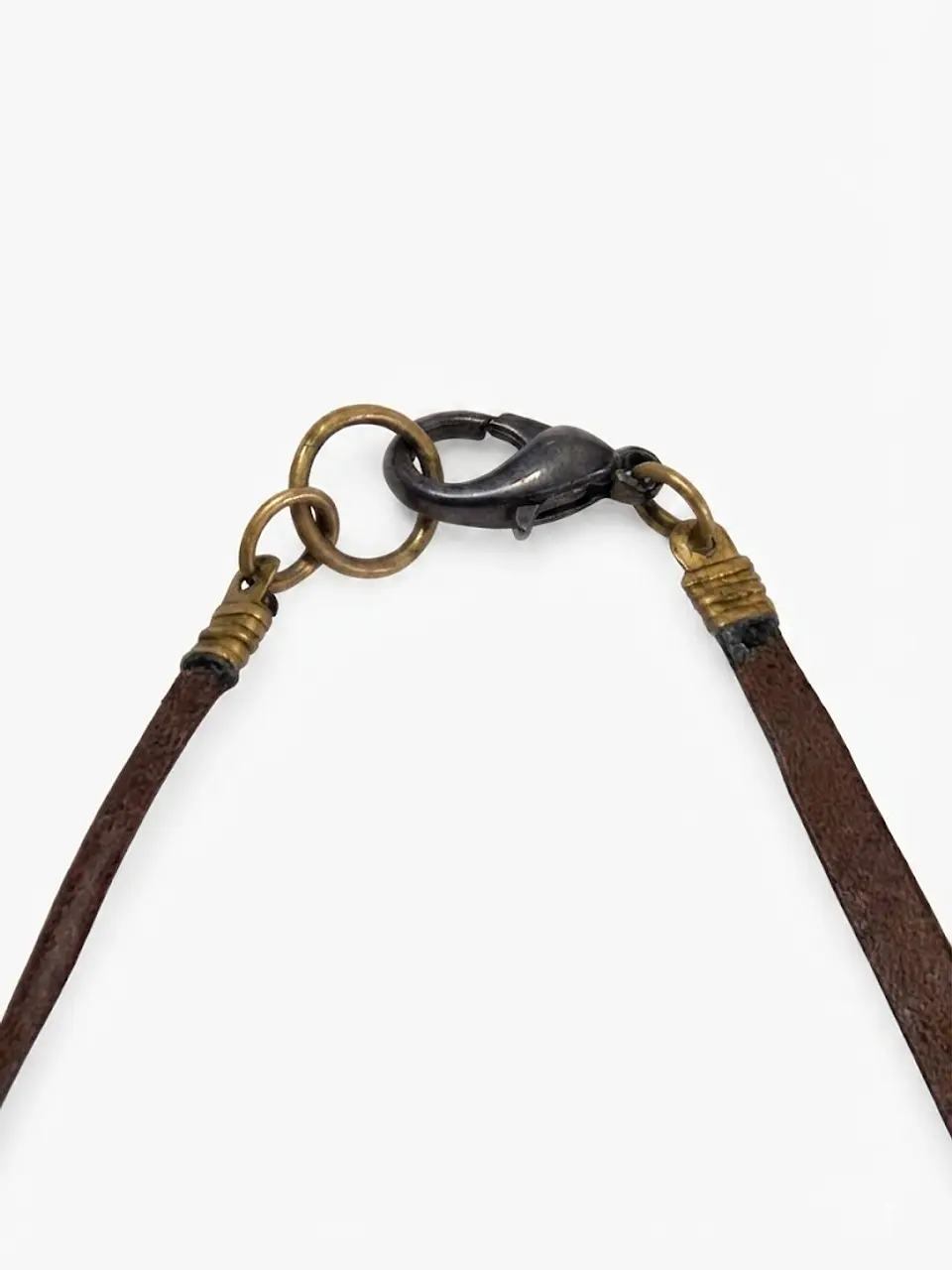Collar Argollas Cobre y Dorado 37 cm. - Diseño Exclusivo en Cuero y Metales Livianos 4