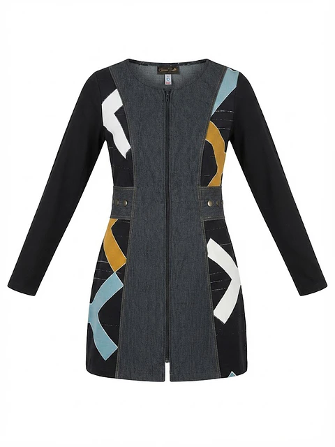 Vestido Tierra Viste Talla S - Diseño de Autor Chileno Cortes Geométricos