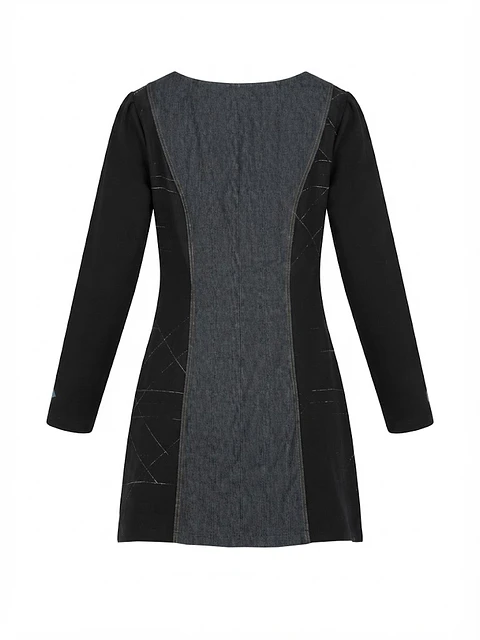 Vestido Tierra Viste Talla S - Diseño de Autor Chileno Cortes Geométricos