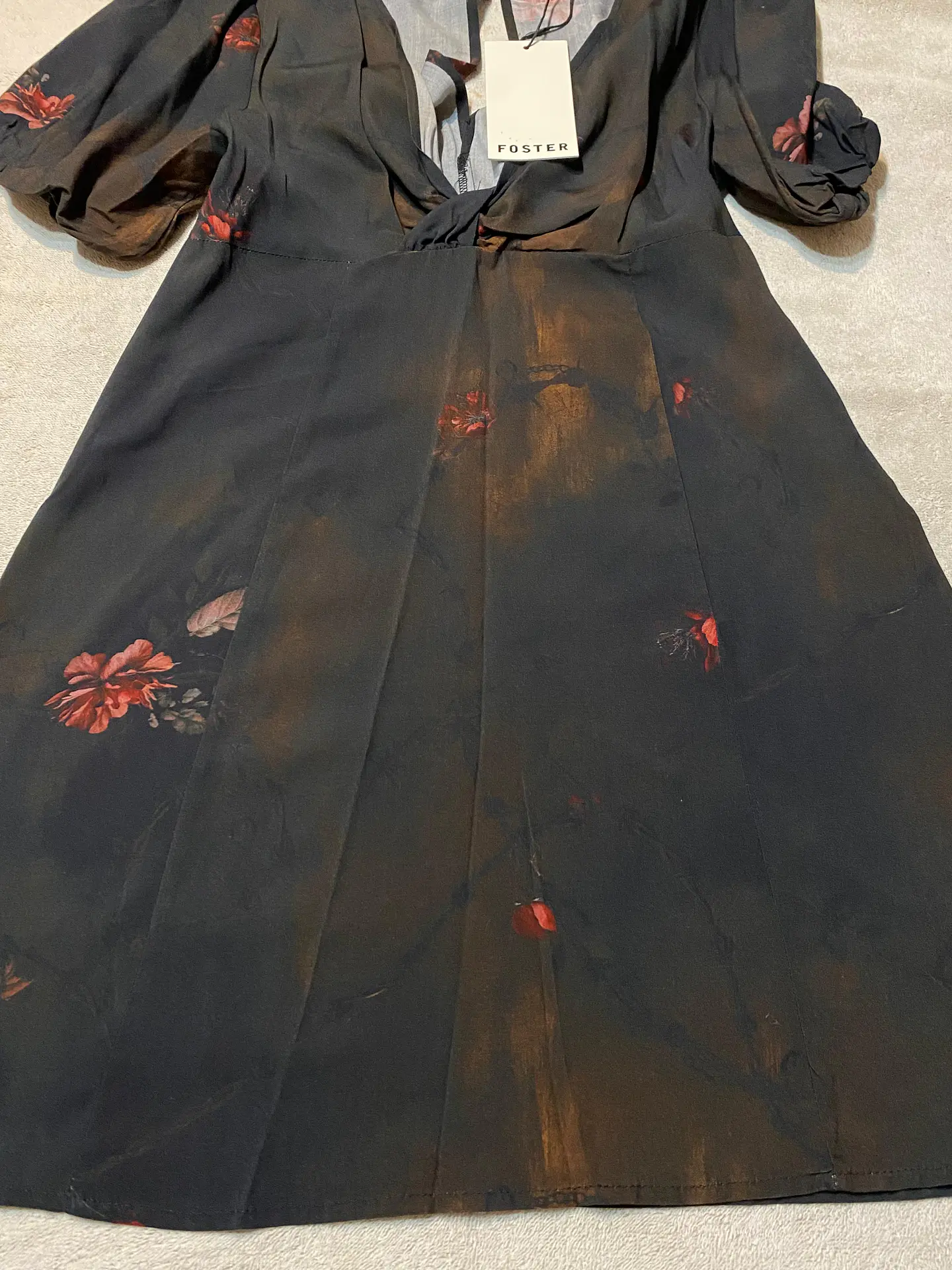 Producto Nuevo - Vestido Corto Talla S FOSTER Manga Corta - Estampado de Mujer 8