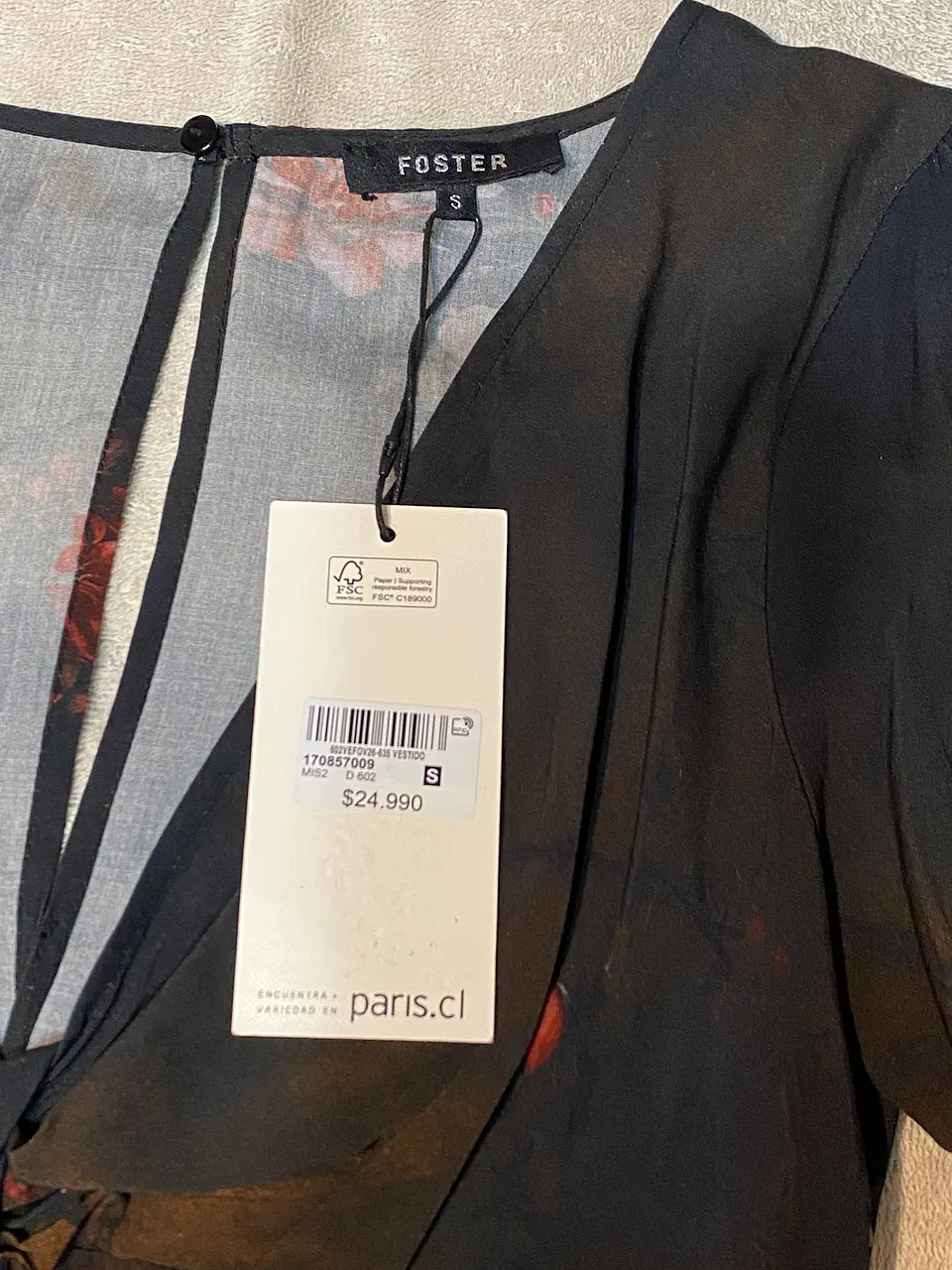 Producto Nuevo - Vestido Corto Talla S FOSTER Manga Corta - Estampado de Mujer 13